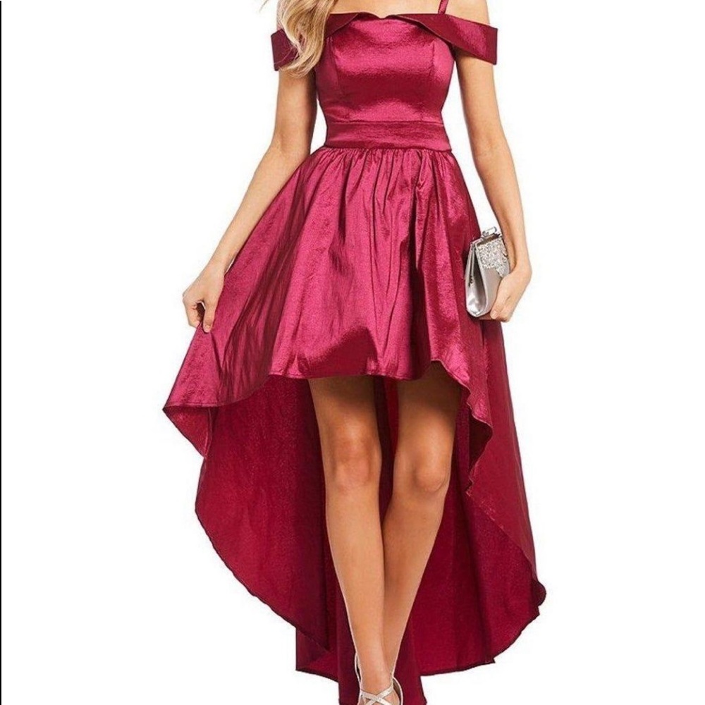 Formal High Low Red Dress